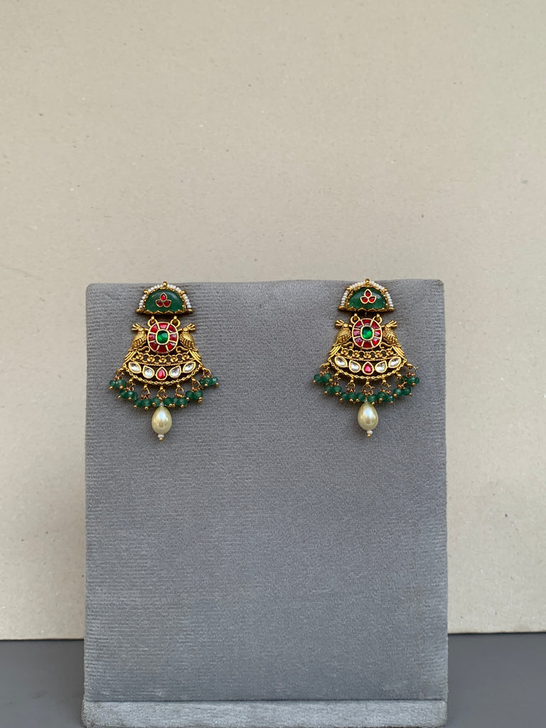 TN860 Multi Jadau Earrings