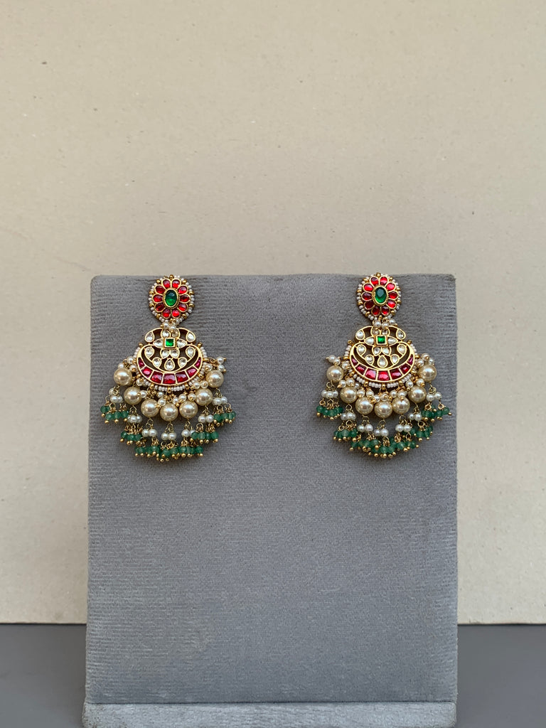 TN861 Multi Jadau Earrings