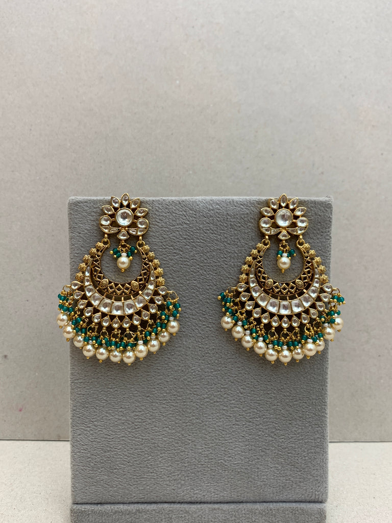 TN884W  Jadau Earrings