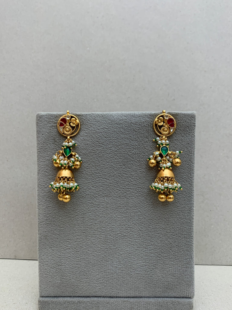 TN886 Jadau Earrings
