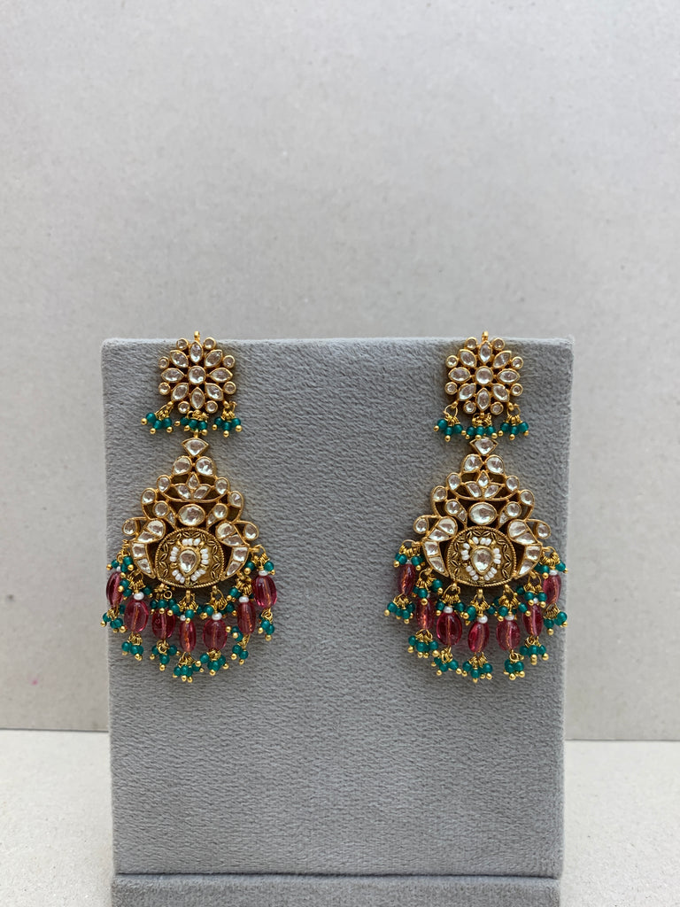 TN928W  Jadau Earrings