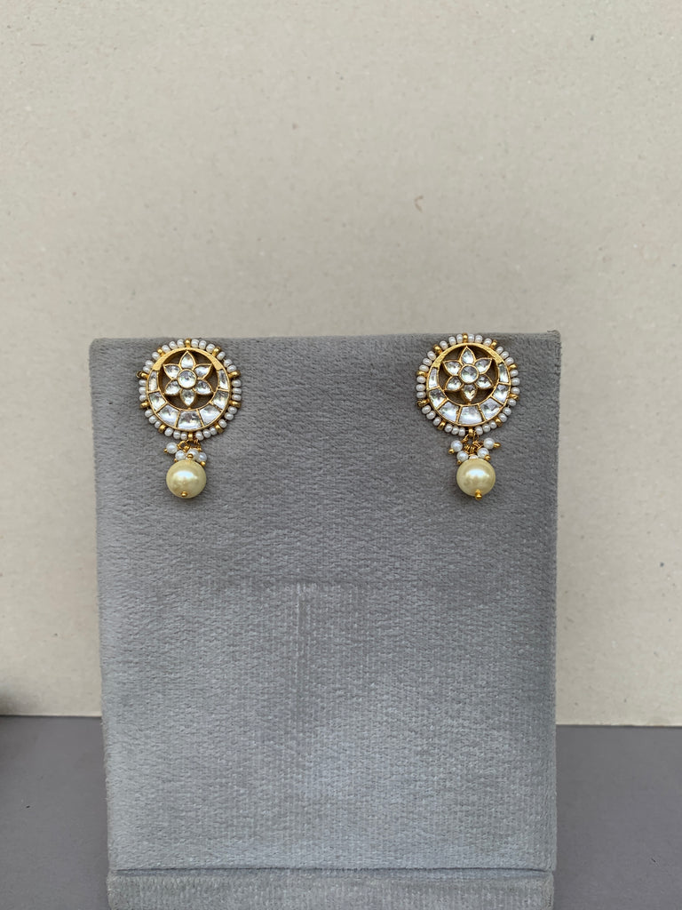 TN447W  Jadau Earrings