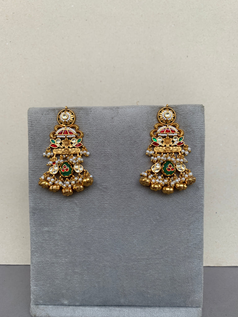 TN703 Jadau Earrings