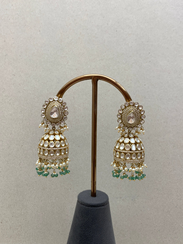 UE322  Moissanite Jhumkhas