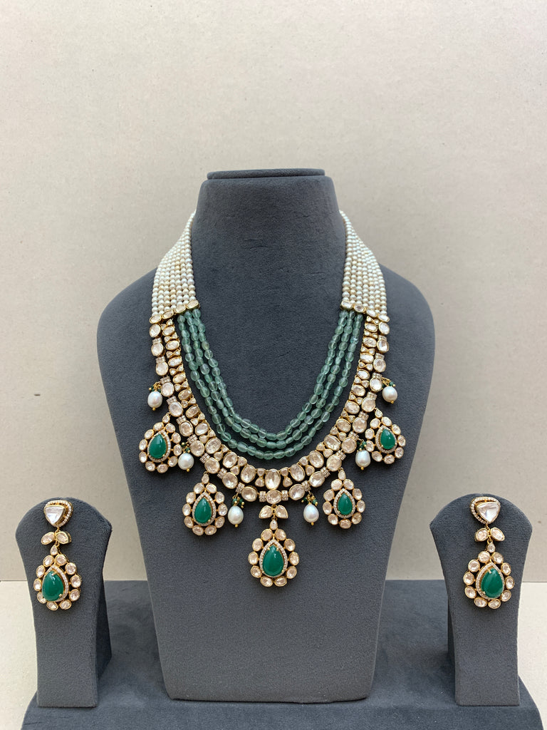 US584   Moissanite Set With Earrings