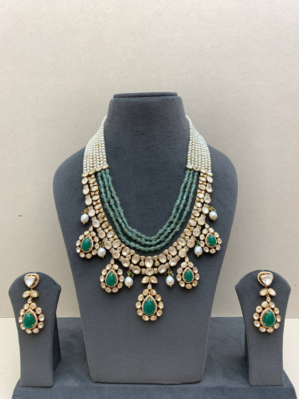 US584   Moissanite Set With Earrings