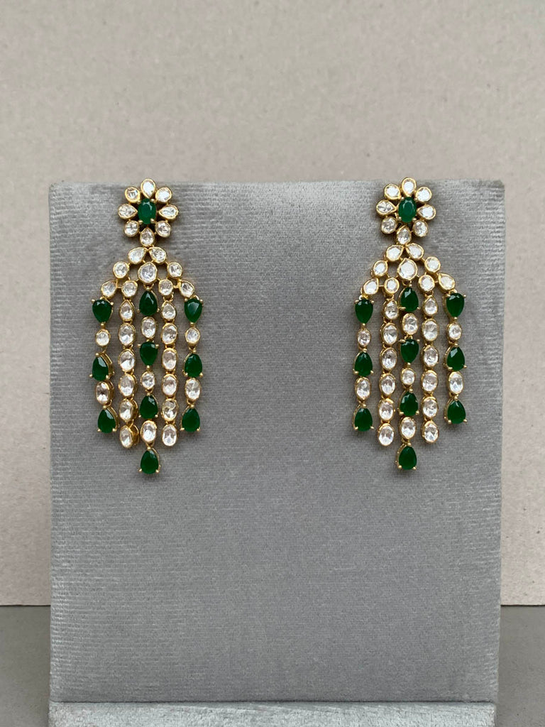 Z1086  GREEN Moissanite Earrings