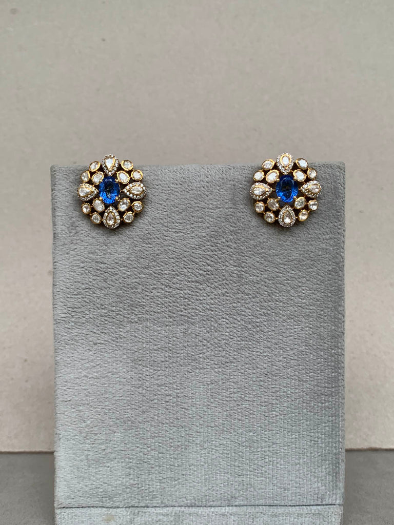 Z1098  Sapphire Moissanite Earrings