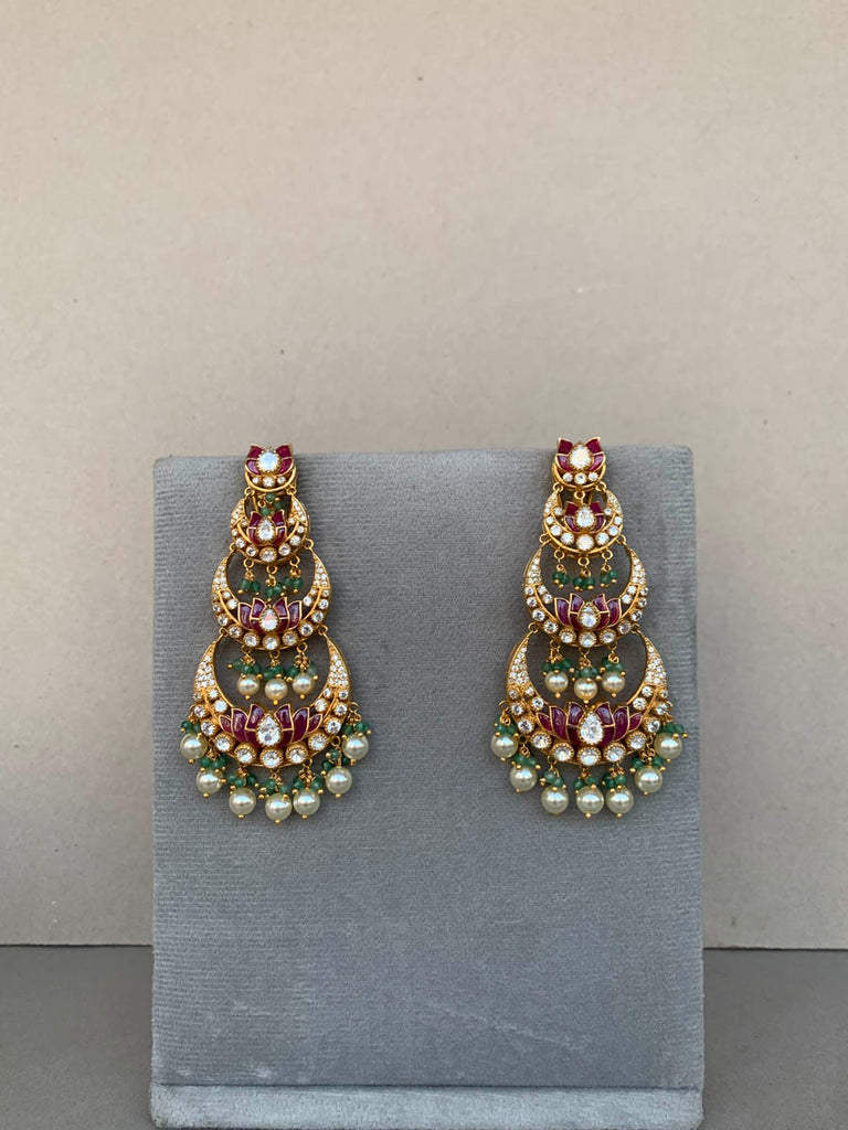 Z11016 Ruby Moissanite Earrings