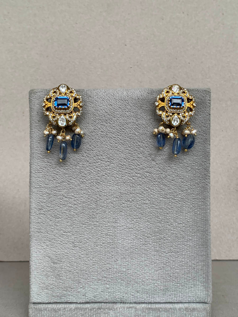 Z1165 Sapphire Moissanite Earrings