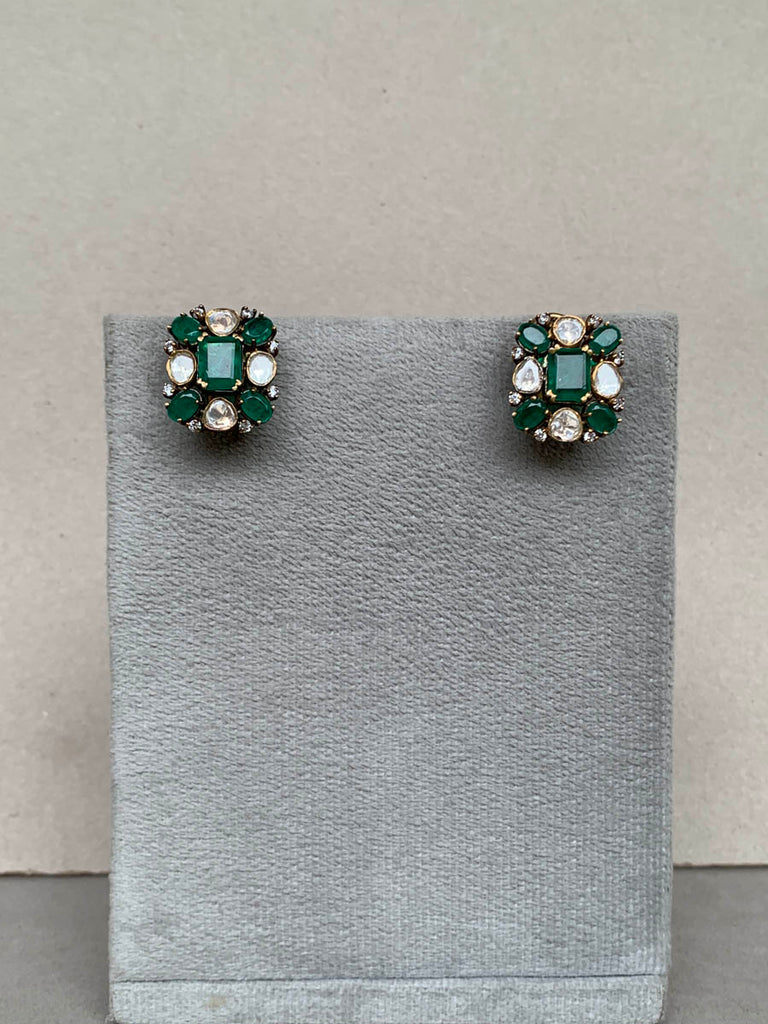 ZM600  Emerald Moissanite Earrings