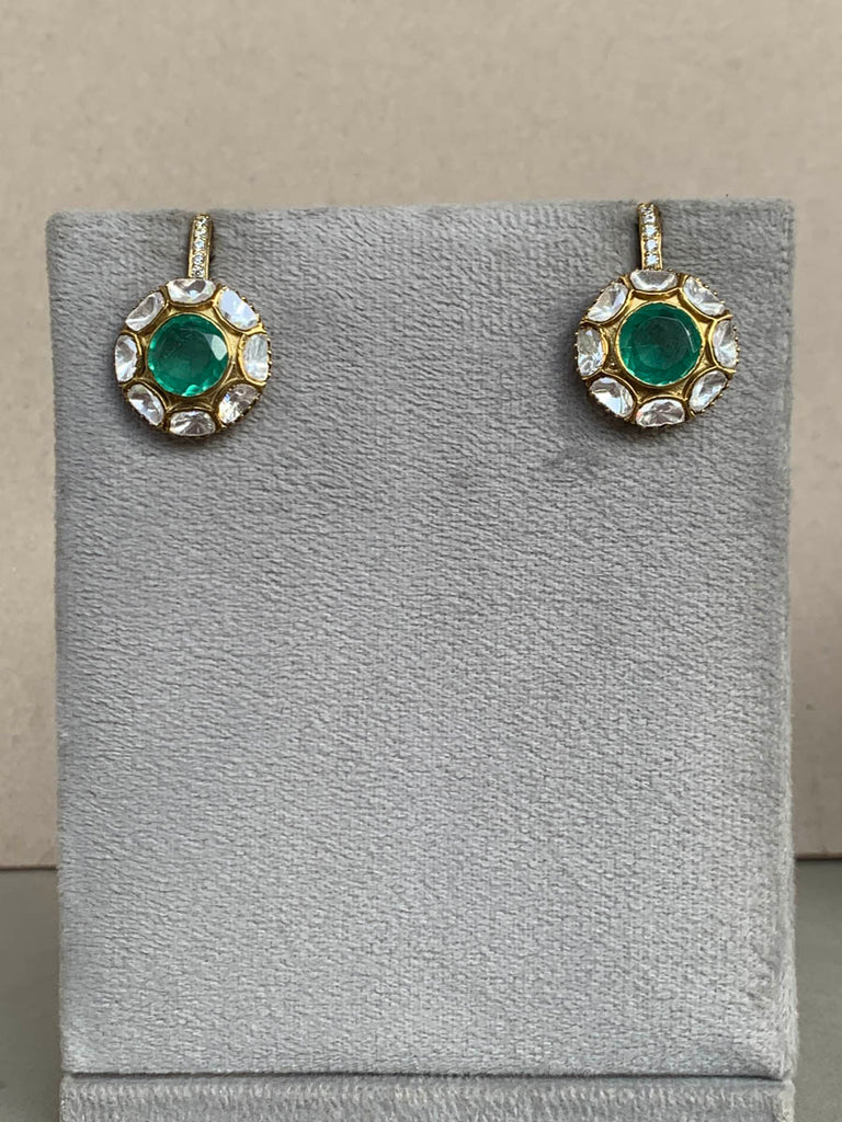 ZM940 Emerald Moissanite Earrings